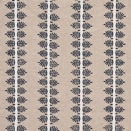 Schumacher Alva Hand Block Print Blue Fabric