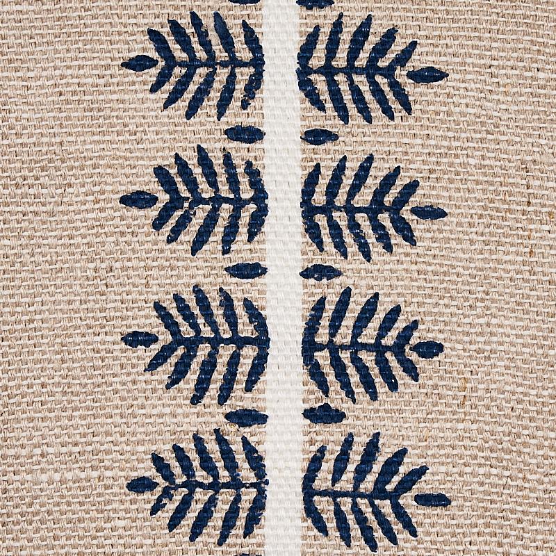 Schumacher Alva Hand Block Print Blue Fabric