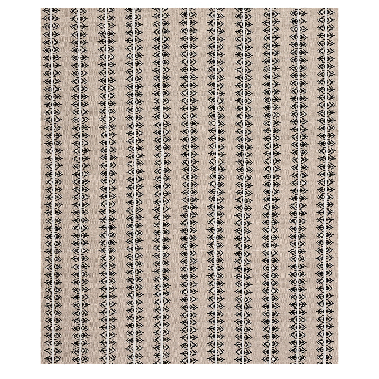 Schumacher Alva Hand Block Print Black Fabric