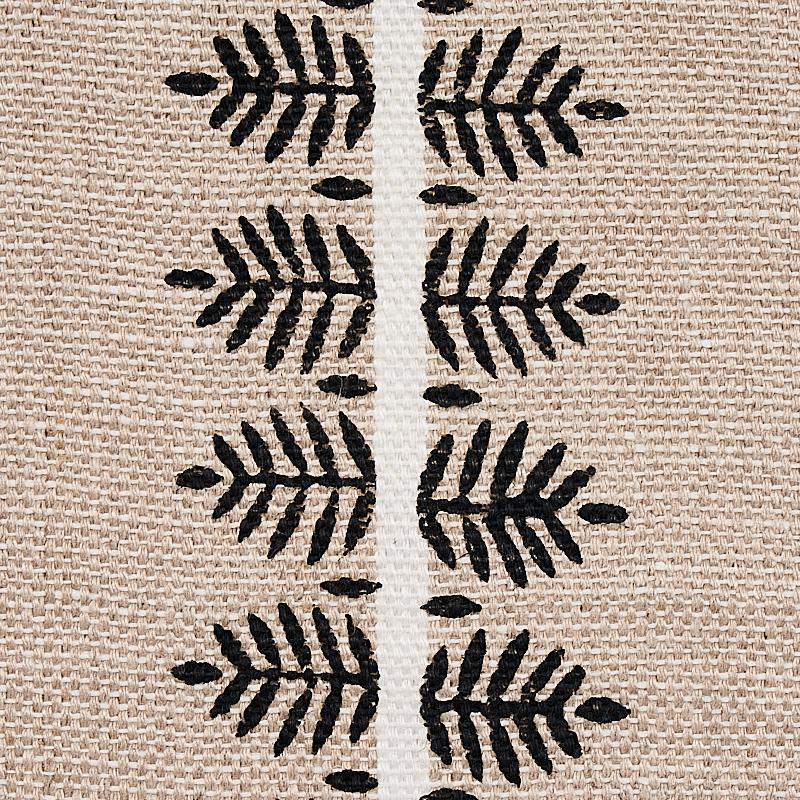 Schumacher Alva Hand Block Print Black Fabric