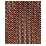 Schumacher Sasha Diamond Ikat Rose And Saffron Fabric