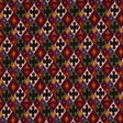 Schumacher Sasha Diamond Ikat Jade And Plum Fabric