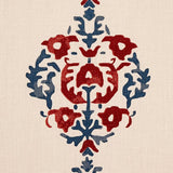 Schumacher Constantine Red & Blue Fabric