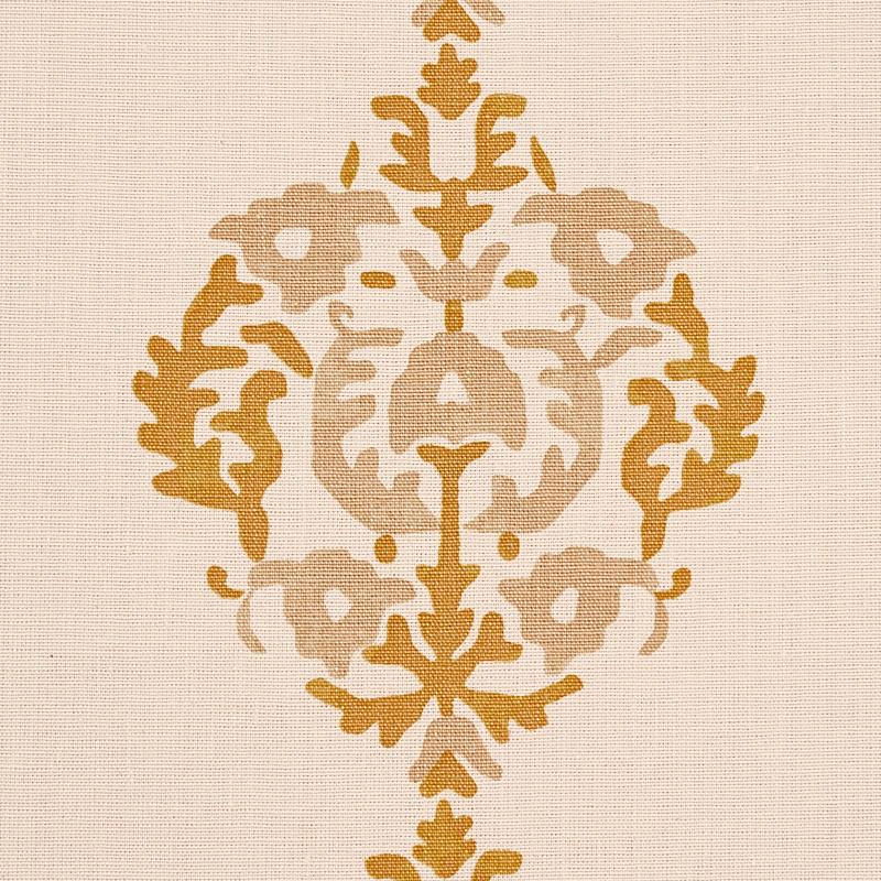 Schumacher Constantine Natural & Ochre Fabric