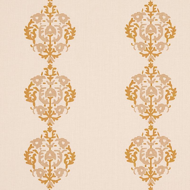 Schumacher Constantine Natural & Ochre Fabric