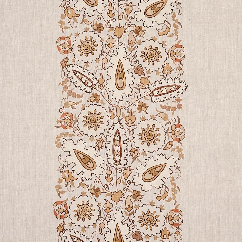Schumacher Anatolia Embroidery Natural Fabric