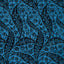 Schumacher Saz Paisley Silk Velvet Blue Fabric