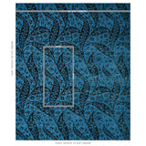 Schumacher Saz Paisley Silk Velvet Blue Fabric