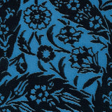 Schumacher Saz Paisley Silk Velvet Blue Fabric