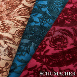 Schumacher Saz Paisley Silk Velvet Terracotta Fabric