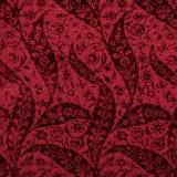 Schumacher Saz Paisley Silk Velvet Burgundy Fabric