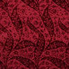 Schumacher Saz Paisley Silk Velvet Burgundy Fabric