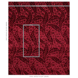 Schumacher Saz Paisley Silk Velvet Burgundy Fabric