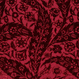 Schumacher Saz Paisley Silk Velvet Burgundy Fabric