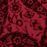Schumacher Saz Paisley Silk Velvet Burgundy Fabric