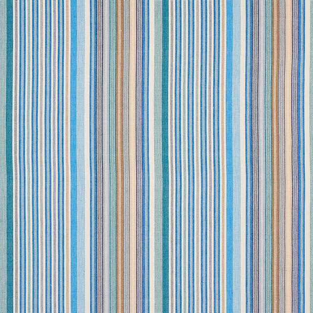 Schumacher Ripple Hand Woven Stripe Surf Fabric