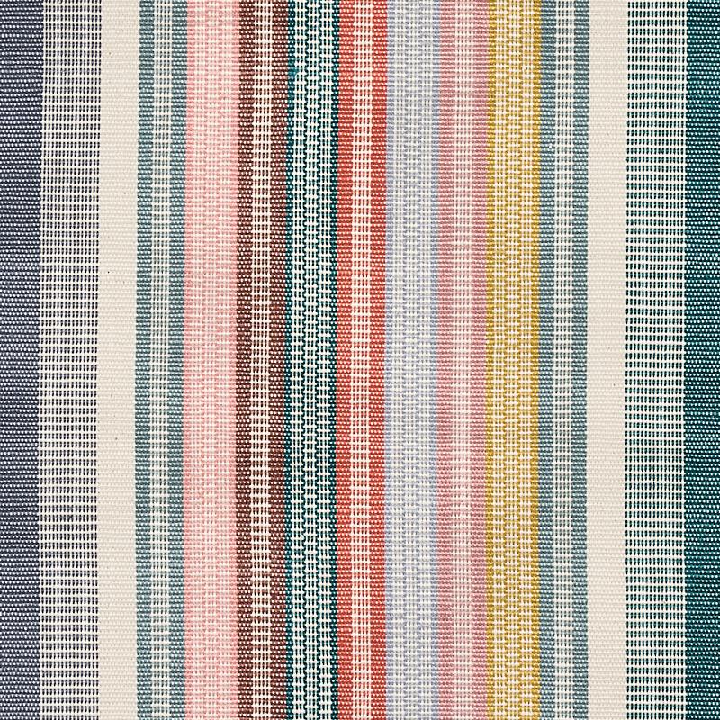 Schumacher Ripple Hand Woven Stripe Mineral Fabric