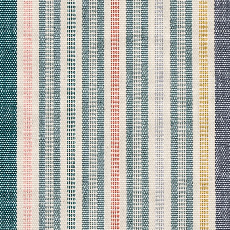 Schumacher Ripple Hand Woven Stripe Mineral Fabric