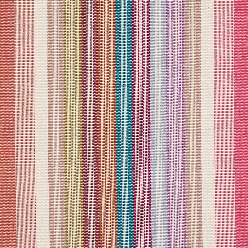 Schumacher Ripple Hand Woven Stripe Macaroon Fabric