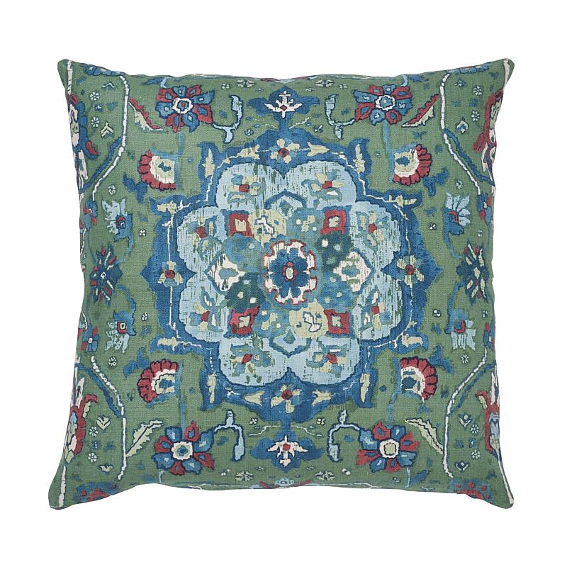 Schumacher Jade 20" x 20" Jahanara Carpet Pillow