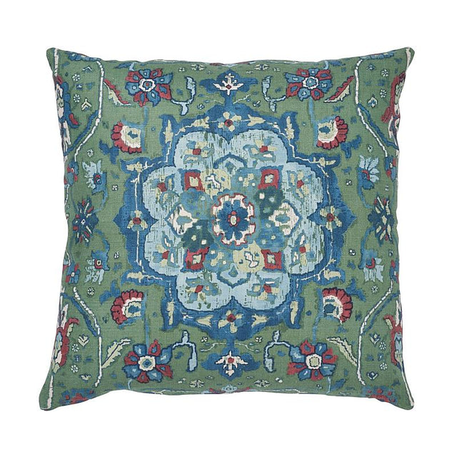 Schumacher Jade 20" x 20" Jahanara Carpet Pillow
