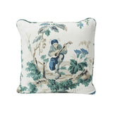 Schumacher Plaisirs De La Chine Emerald 18" x 18" Pillow