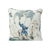 Schumacher Plaisirs De La Chine Emerald 18" x 18" Pillow