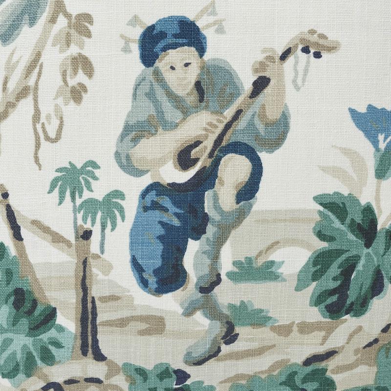 Schumacher Plaisirs De La Chine Emerald 18" x 18" Pillow