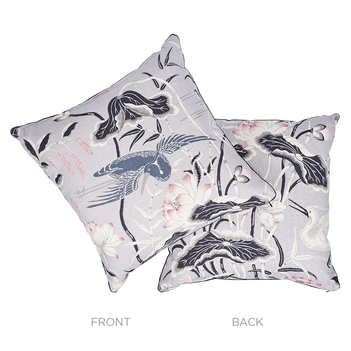 Schumacher Lilac 22" x 22" Lotus Garden Pillow