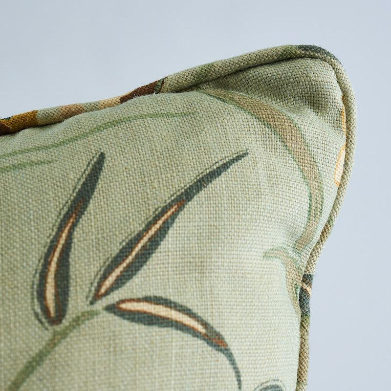 Schumacher Aqua 22" x 22" Lotus Garden Pillow