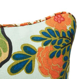 Schumacher Aquamarine 18" x 18" Chiang Mai Dragon Pillow