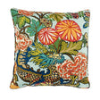 Schumacher Aquamarine 22" x 22" Chiang Mai Dragon Pillow