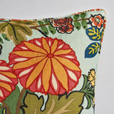 Schumacher Aquamarine 22" x 22" Chiang Mai Dragon Pillow