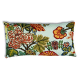Schumacher Aquamarine 24" x 12" Chiang Mai Dragon Pillow