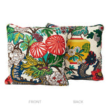 Schumacher Alabaster 18" x 18" Chiang Mai Dragon Pillow