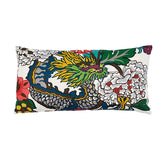 Schumacher Alabaster 24" x 12" Chiang Mai Dragon Pillow