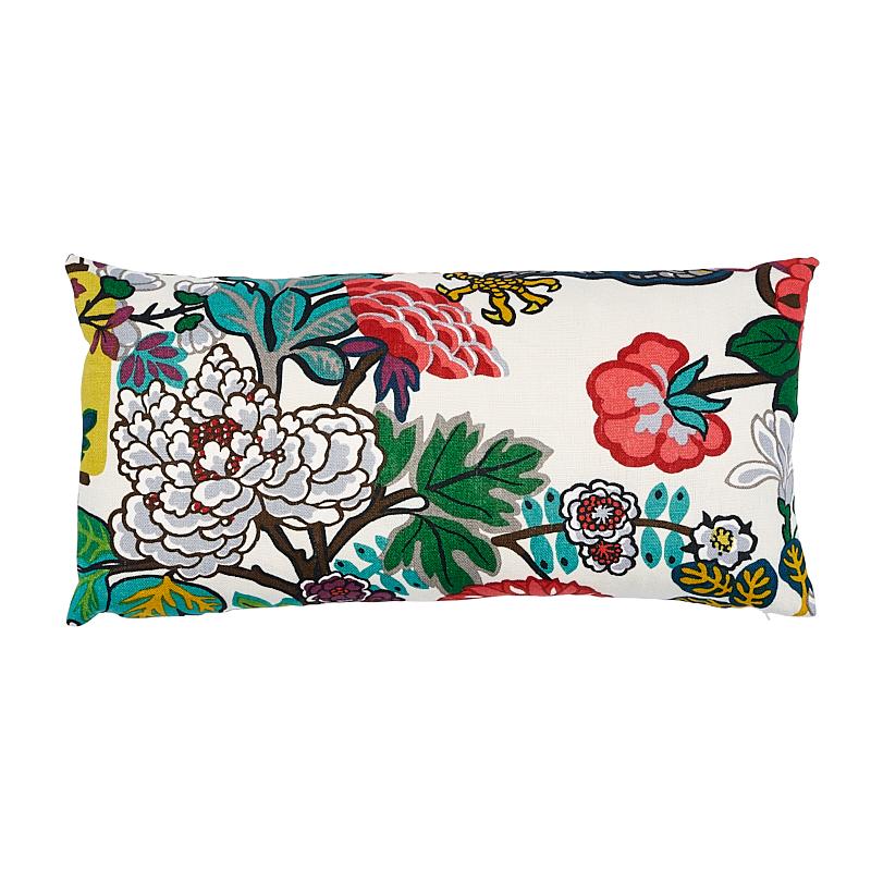 Schumacher Alabaster 24" x 12" Chiang Mai Dragon Pillow