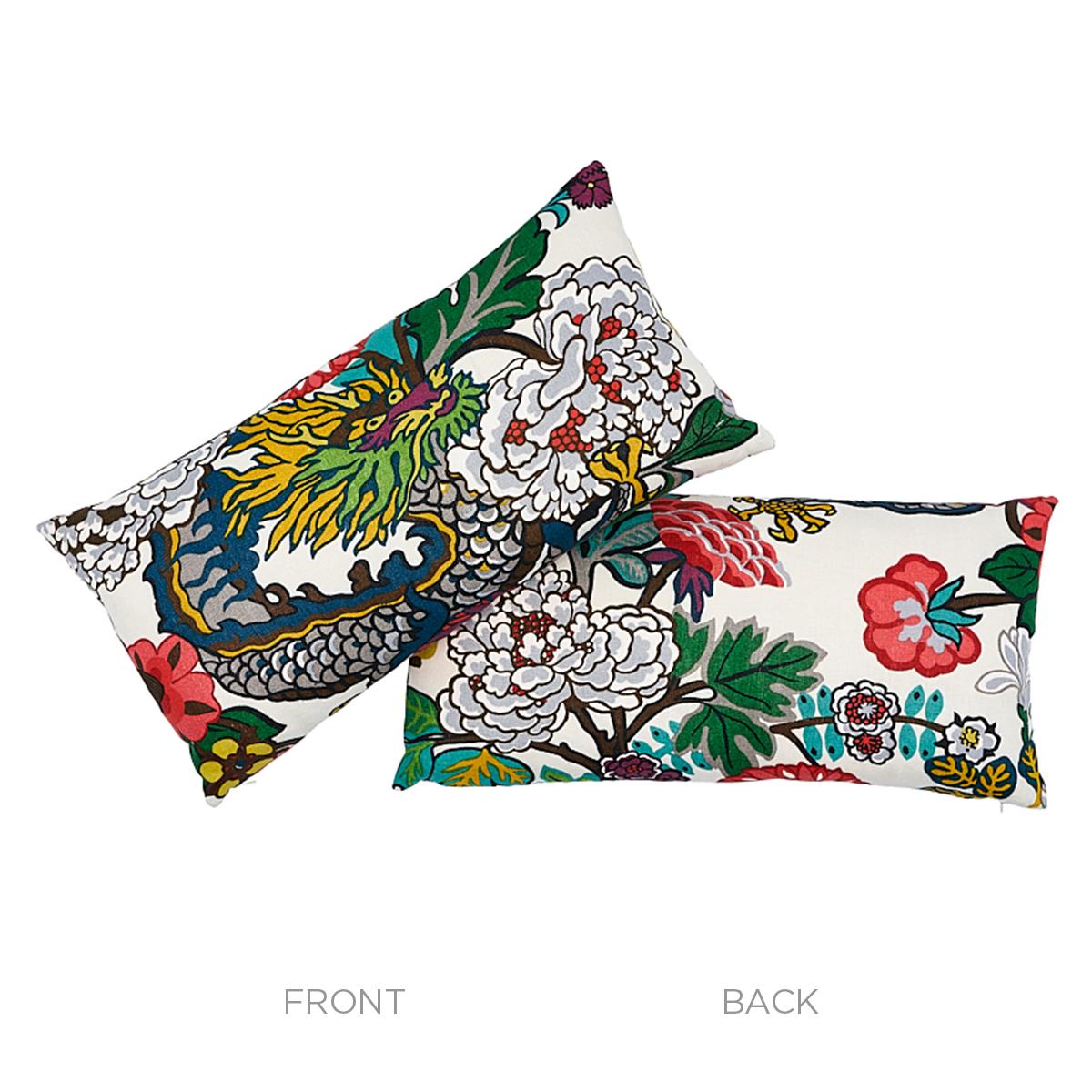 Schumacher Alabaster 24" x 12" Chiang Mai Dragon Pillow