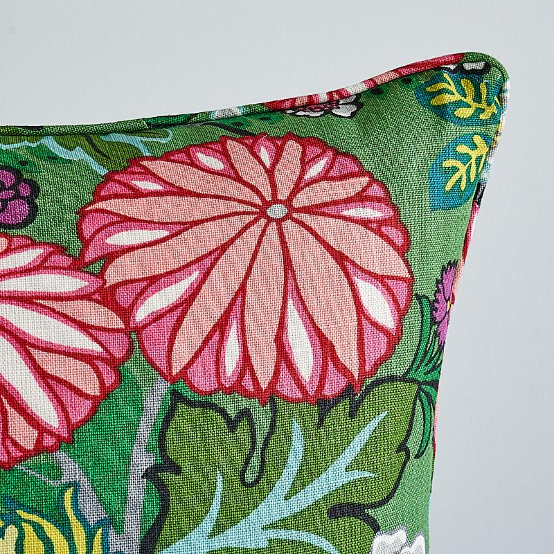 Schumacher Jade 22" x 22" Chiang Mai Dragon Pillow