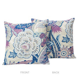 Schumacher Hyacinth 18" x 18" Zanzibar Linen Print Pillow