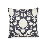Schumacher Charcoal 18" x 18" Chenonceau Pillow