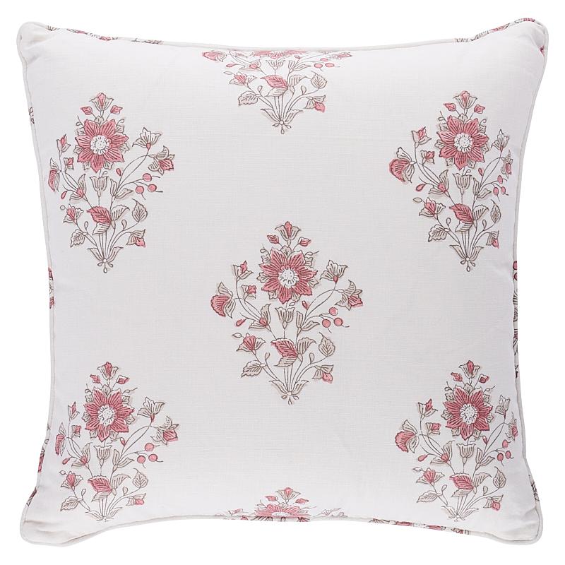Schumacher Pink 20" x 20" Beatrice Bouquet Pillow