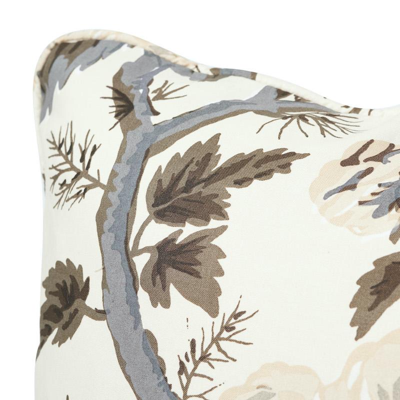 Schumacher Pyne Hollyhock Charcoal 18" x 18" Pillow