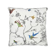 Schumacher Multi On White 20" x 20" Birds & Butterflies Pillow