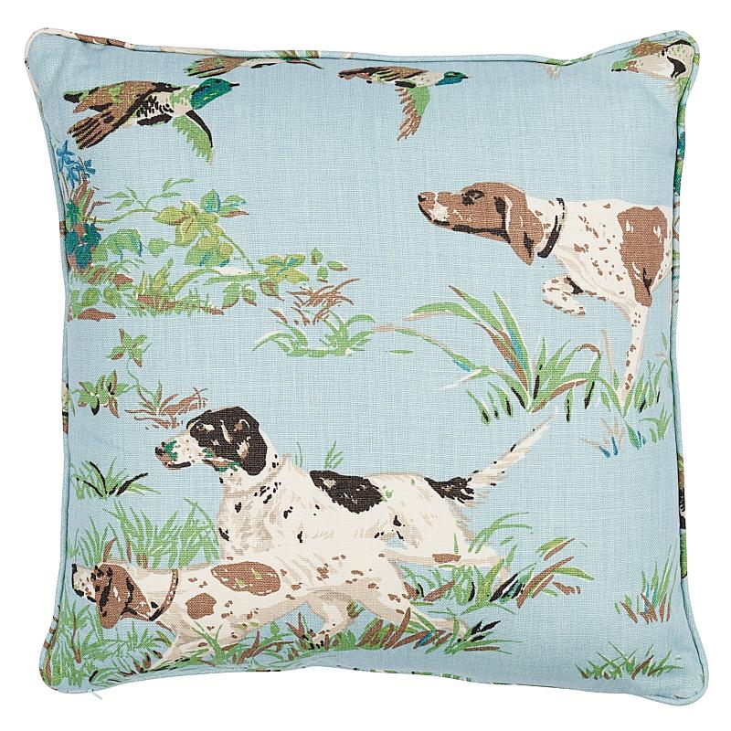 Schumacher Pointers Sky 22" x 22" Pillow
