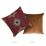 Schumacher Pomegranate 22" x 22" Temara Embroidered Pillow