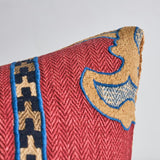 Schumacher Pomegranate 22" x 22" Temara Embroidered Pillow