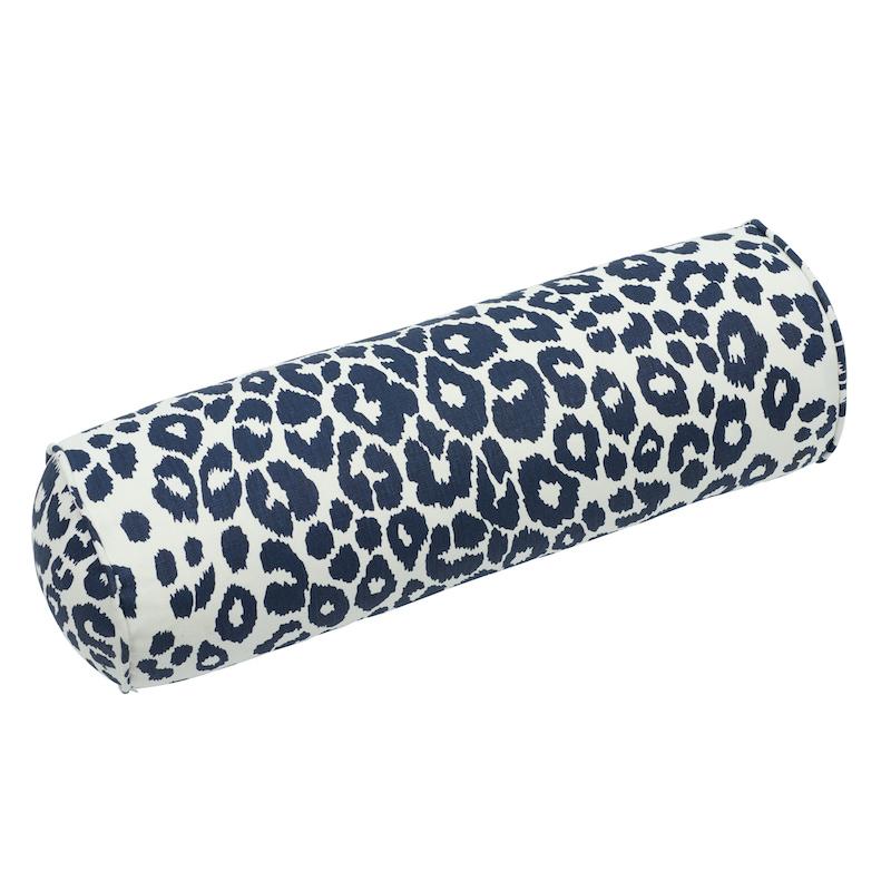 Schumacher Ink 21" x 7" Iconic Leopard Bolster Pillow