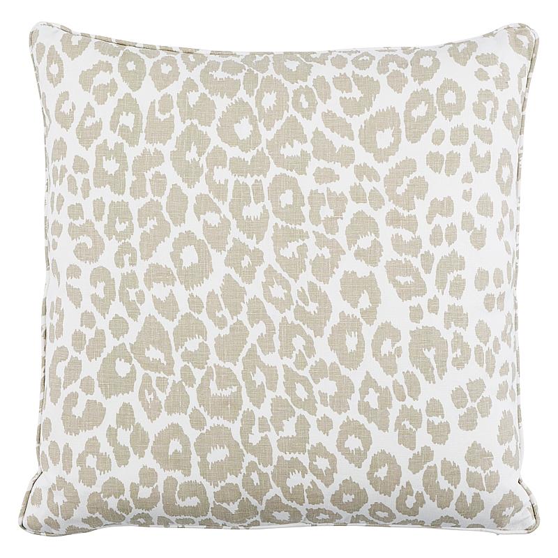 Schumacher Linen 22" x 22" Iconic Leopard Pillow