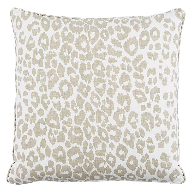 Schumacher Iconic Leopard Linen 22" x 22" Pillow